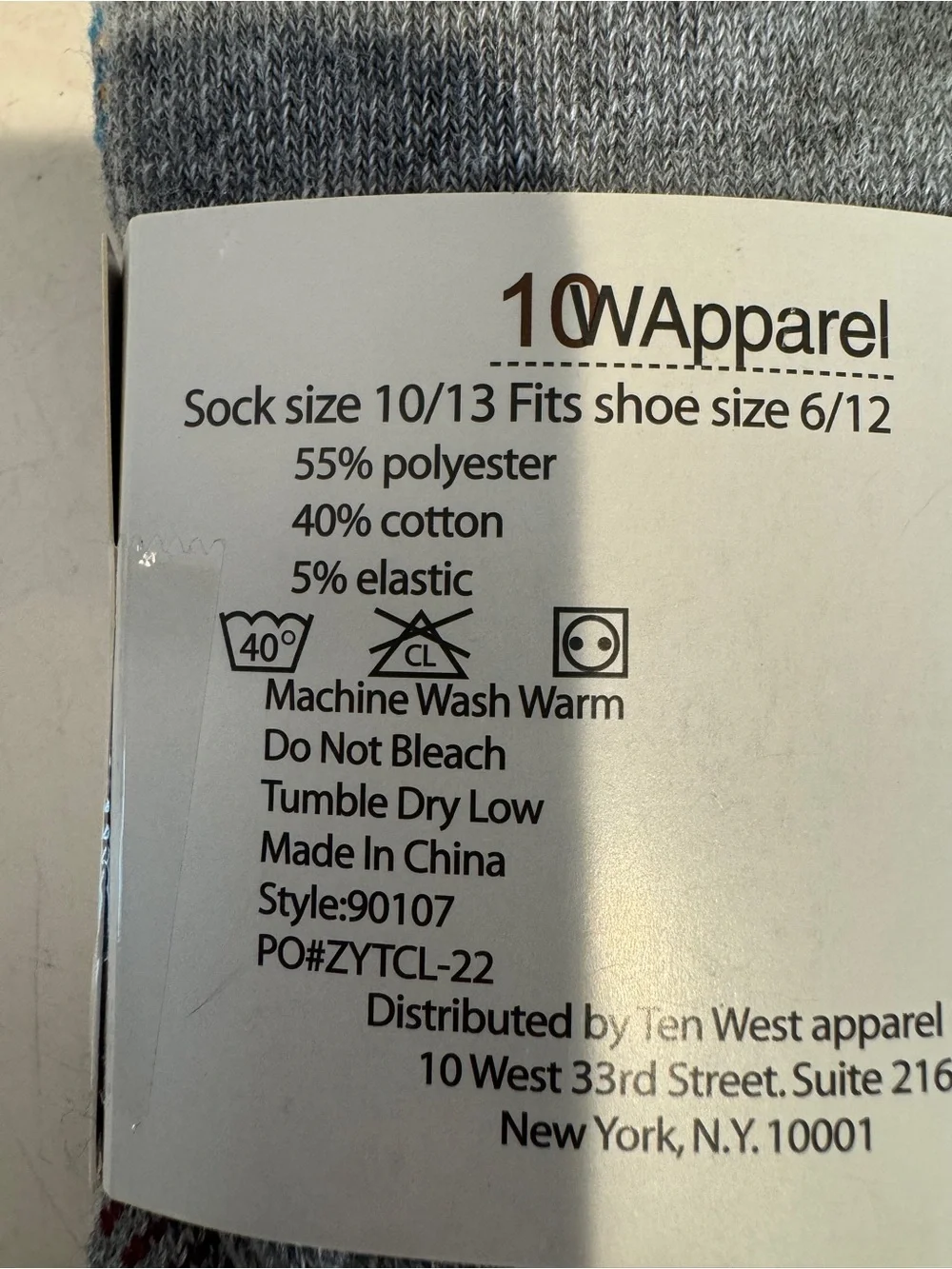 10W Apparel  12-pairs Jacquard Mens Socks, Sock Size 10-13